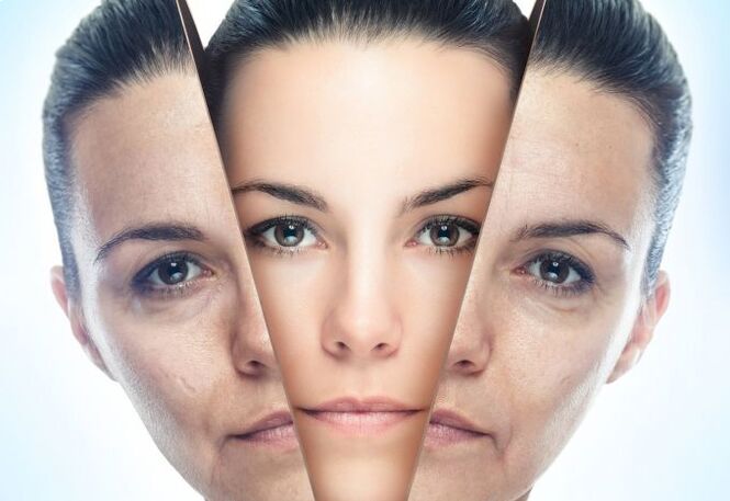 Le processus de nettoyage de la peau du visage des changements liés à l'âge